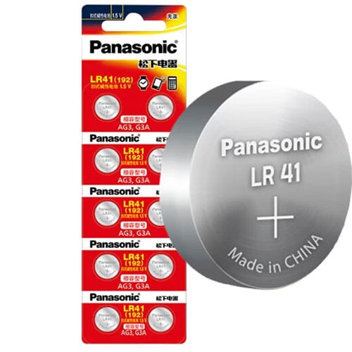 סוללת כפתור Lithium LR41 AG3 G3A ליתיום מתח 1.5V חמישיית סוללות במחיר מבצע מבית פנסוניק העולמית סוללת כפתור Lithium LR41 AG3 G3A ליתיום מתח 1.5V חמישיית סוללות במחיר מבצע מבית פנסוניק העולמית