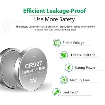 חמישיית סוללות כפתור ליתיום Lithium button Battery CR927 3V במחיר מבצע
