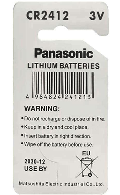 סוללת כפתור תעשייתית פנסוניק Panasonic Lithium CR2412 ליתיום מתח 3V