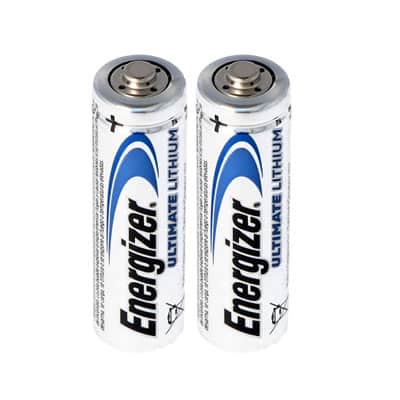זוג סוללות ליתיום Energizer AA L912 קיבולת עד פי 5 מכל סוללה דגם AAFR6