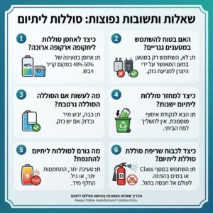סוללות ליתיום כל מה שצריך לדעת שאלות ותשובות